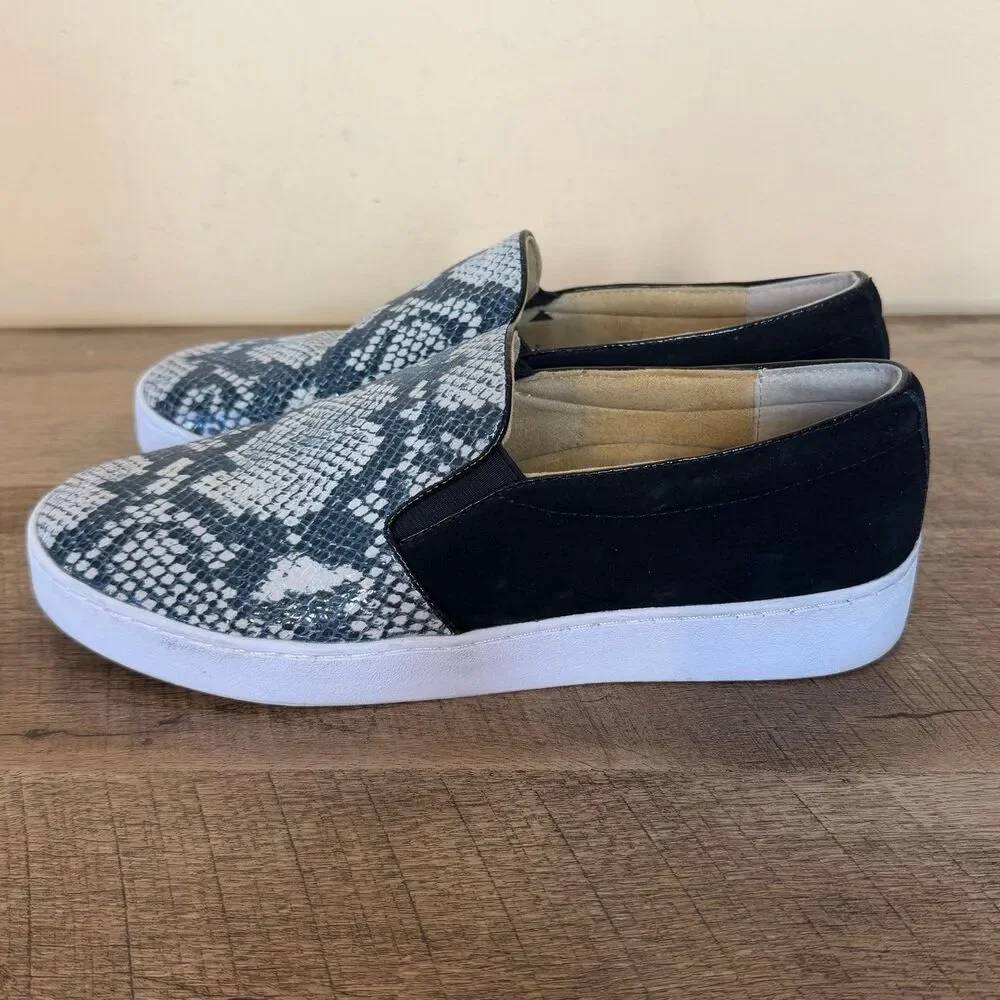 Vionic 356 Midi Snake Print Slip On Shoes Leather Women Flats Size 9.5 - Picture 1 of 7